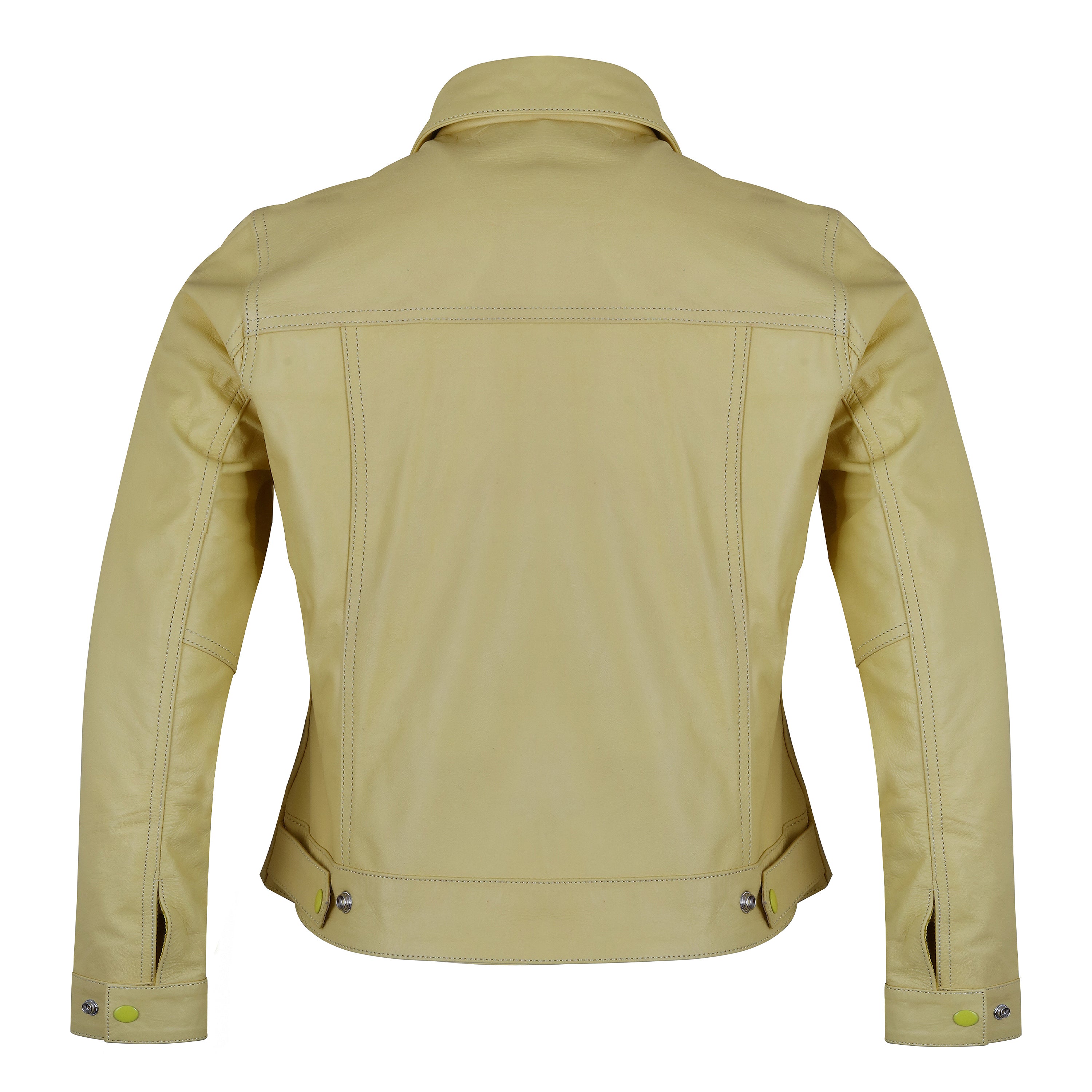 Women's Beige Classic Leather Jacket