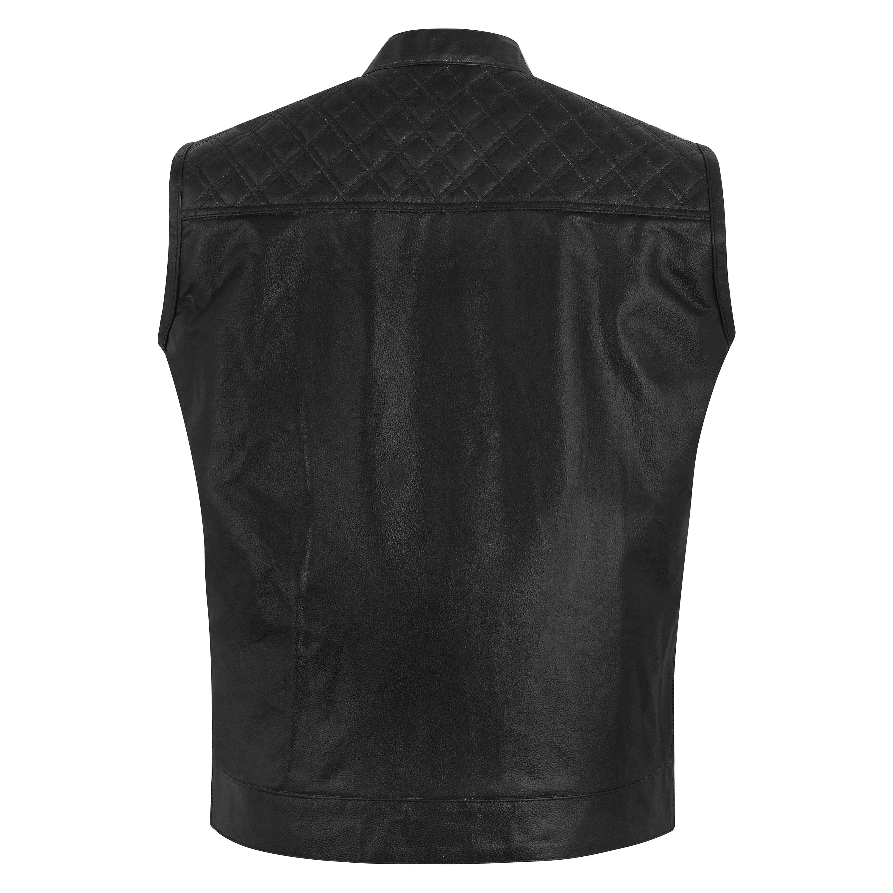 Classic Black Leather Vest