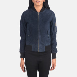 Navy Bomber Jacket for Women