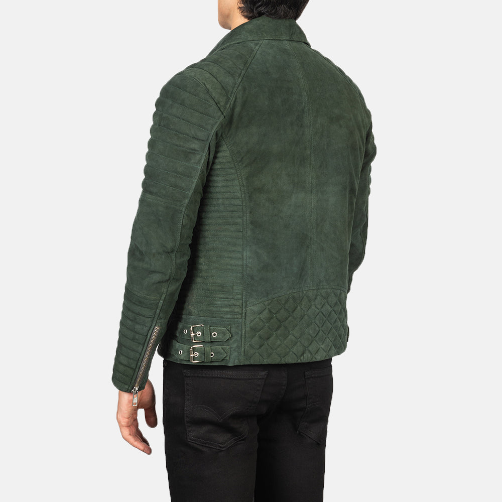 Green Suede Fashion Leather for Men