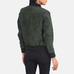 Olive Green Bomber Jacket for Women