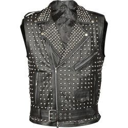 Diamond Studded Leather Vest