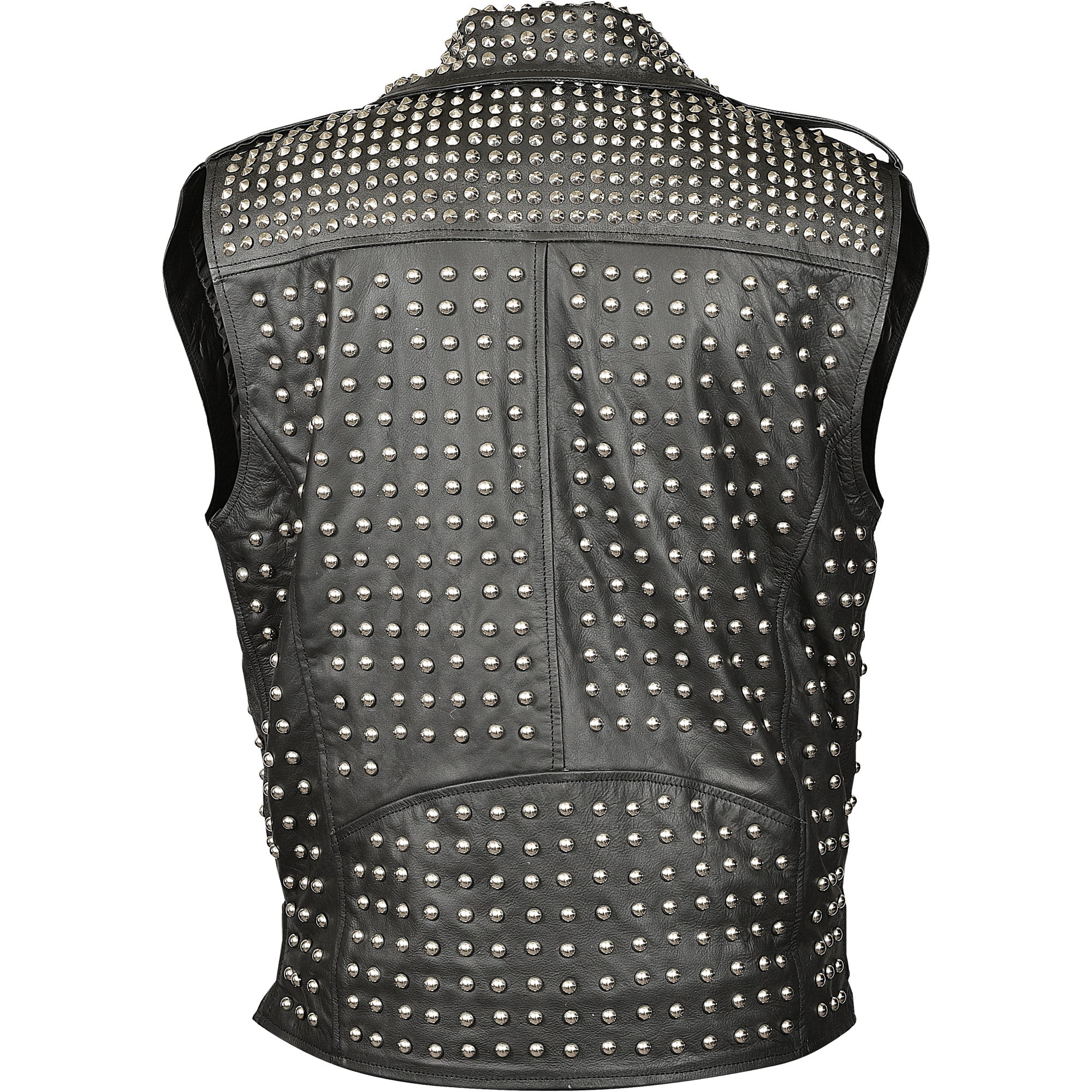 Diamond Studded Leather Vest