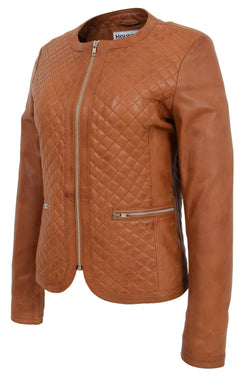 Brown Leather Jacket for Women