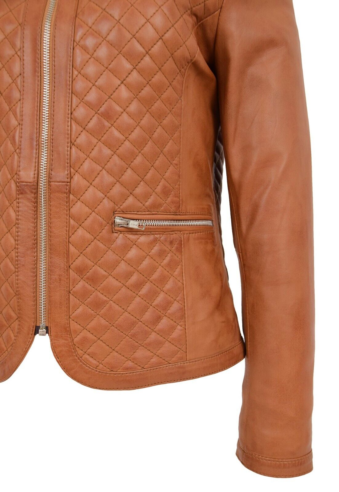 Brown Leather Jacket for Women