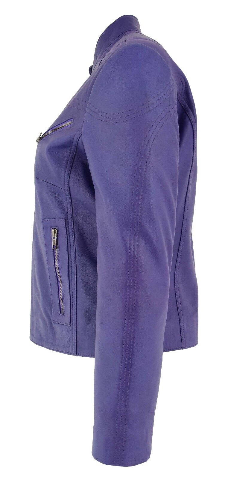 Purple Leather Jacket for Women