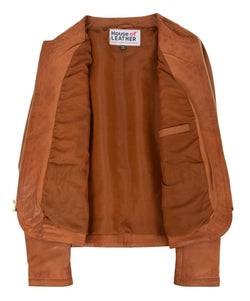 Brown Leather Jacket for Women