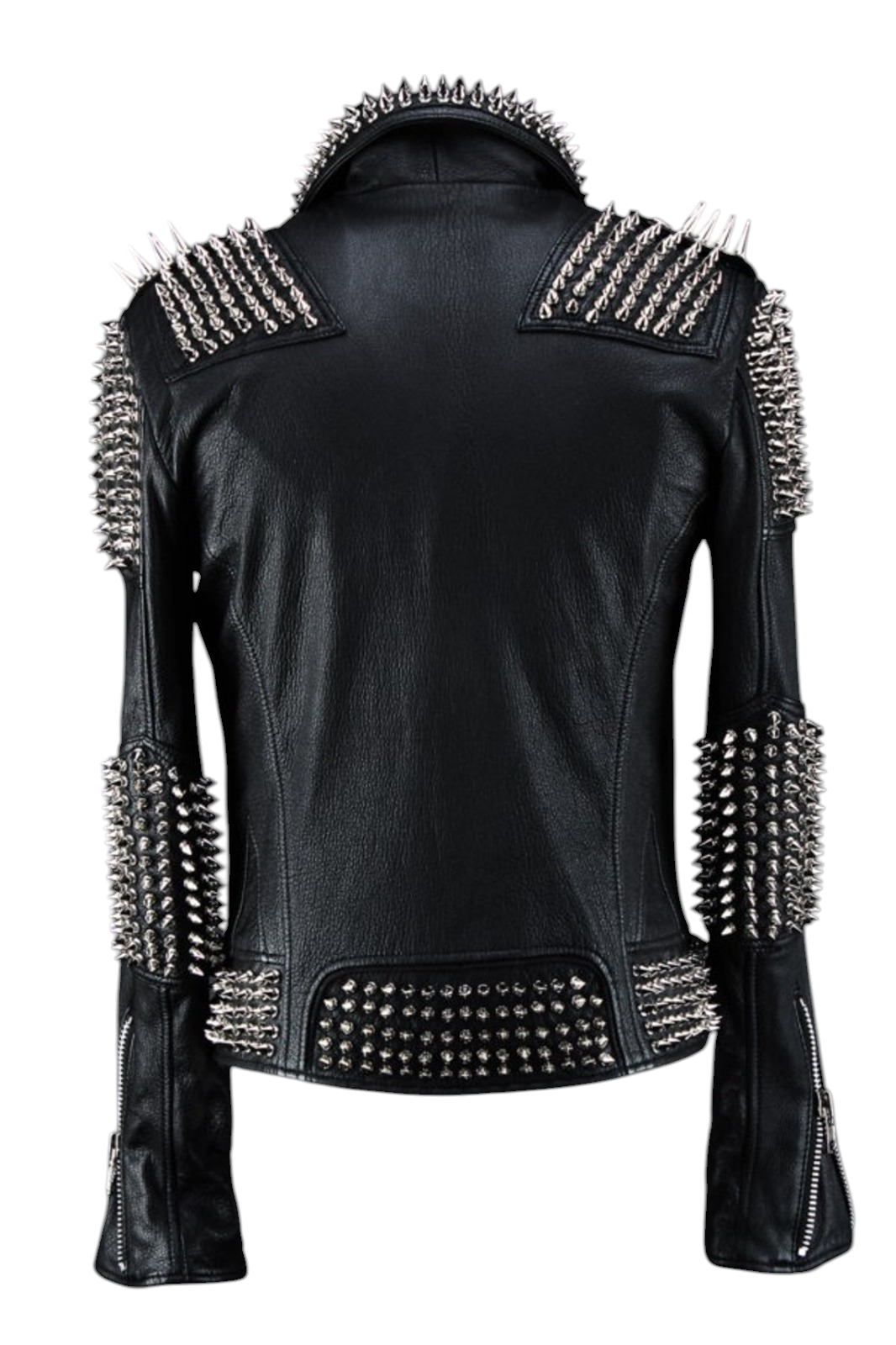 Punk Rock Studded Leather Jacket Women