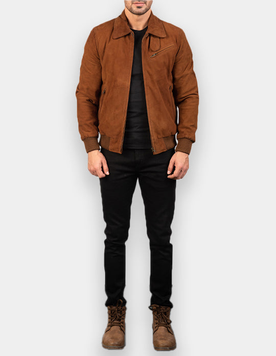 Biker Style Suede Jacket for Men