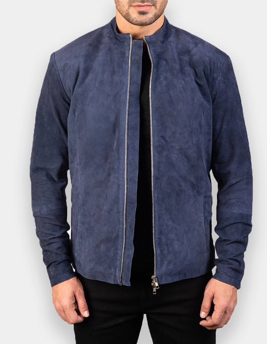 Biker Style Suede Jacket for Men