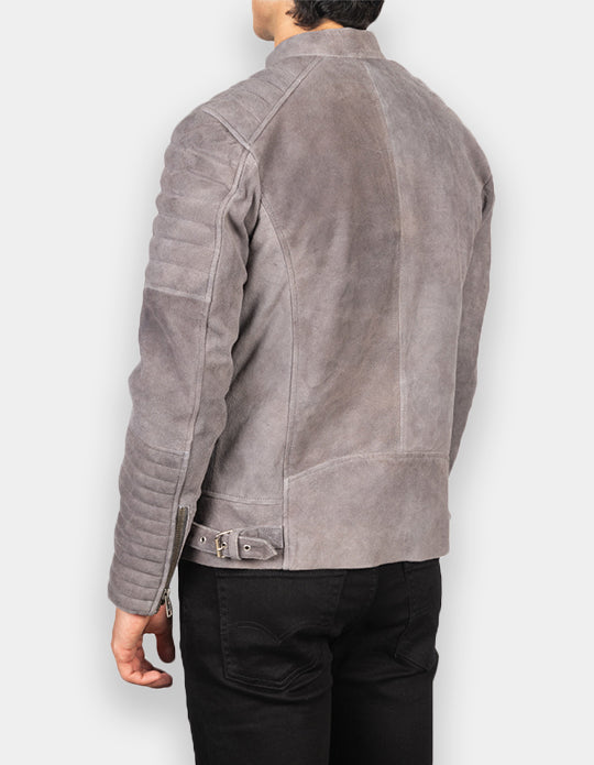 Biker Style Suede Jacket for Men