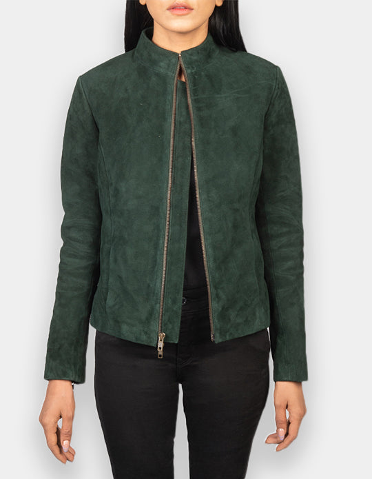 Suede Leather Jacket Handmade Women Suede Jacket Genuine Leather Jacket Biker Jacket Motorcycle Jacket For Women