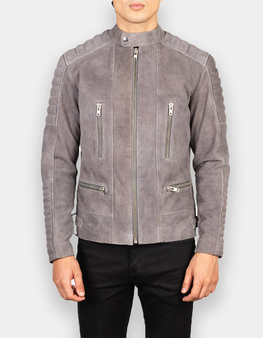 Biker Style Suede Jacket for Men