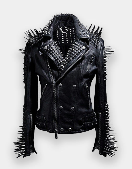 Punk Rock Gothic Patchwork Men's, Steampunk Spiked Studded, Chaos UK Patches Jacket, Biker Misfit Leather, Handmade Queen Sex Pistol Outfit,