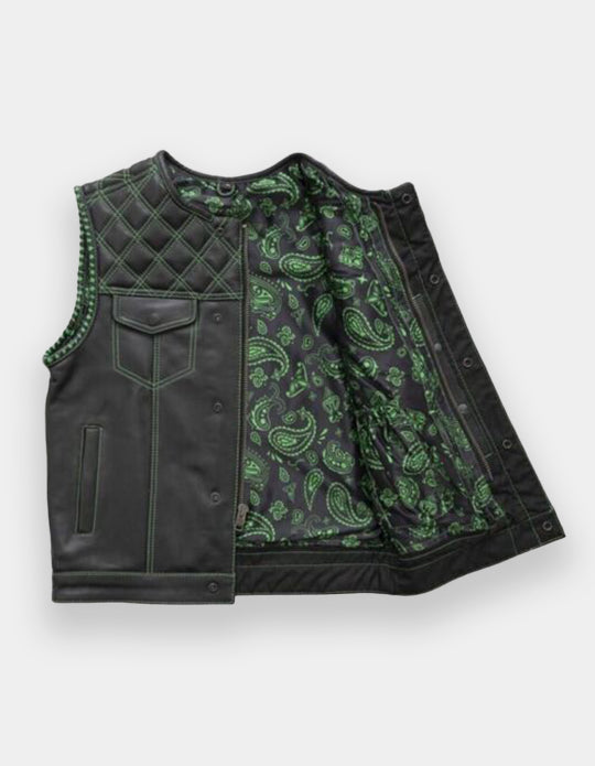 Men's Club Motorbike Leather Vest