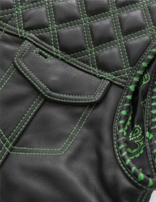 Men's Club Motorbike Leather Vest