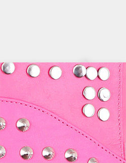 Women Genuine Cow Hide Leather Studded Jacket made with 100 % Top Quality Leather