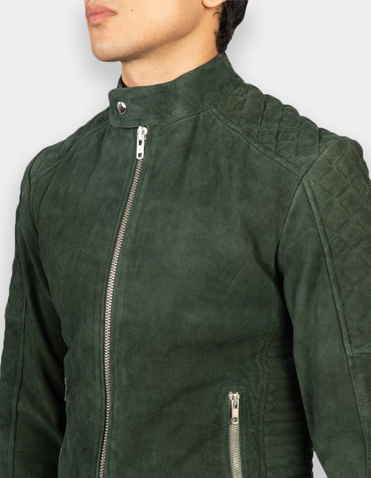 Biker Style Suede Jacket for Men
