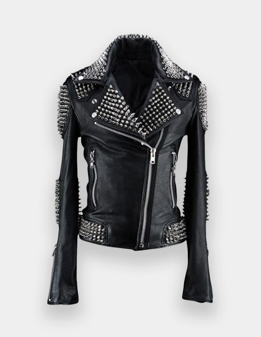 Alice Cooper Punk Rock, Jacket Men Spiked, Misfit Long Spiked, Rivets Studded Jacket, Ramones Men Outfit,