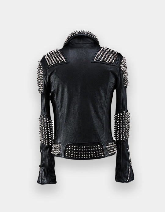 Alice Cooper Punk Rock, Jacket Men Spiked, Misfit Long Spiked, Rivets Studded Jacket, Ramones Men Outfit,
