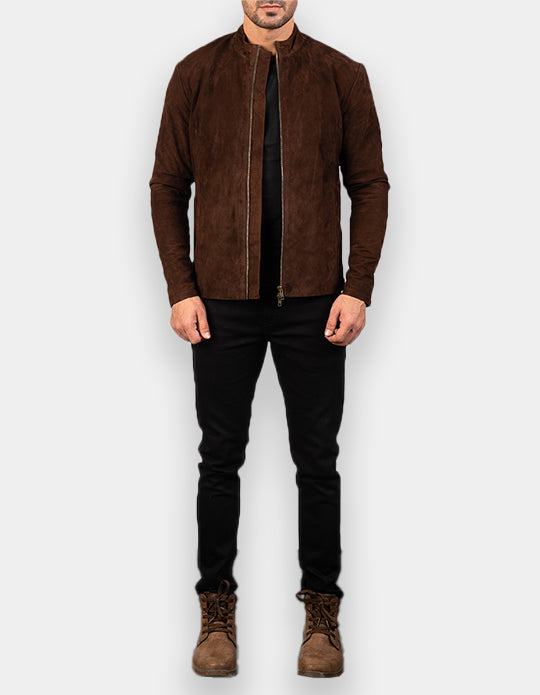 Biker Style Suede Jacket for Men