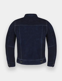 Women's Trucker Suede Jacket Classic Western Shirt Style Suede Fashion Leather Jacket, Chaqueta de ante camionero para mujer.