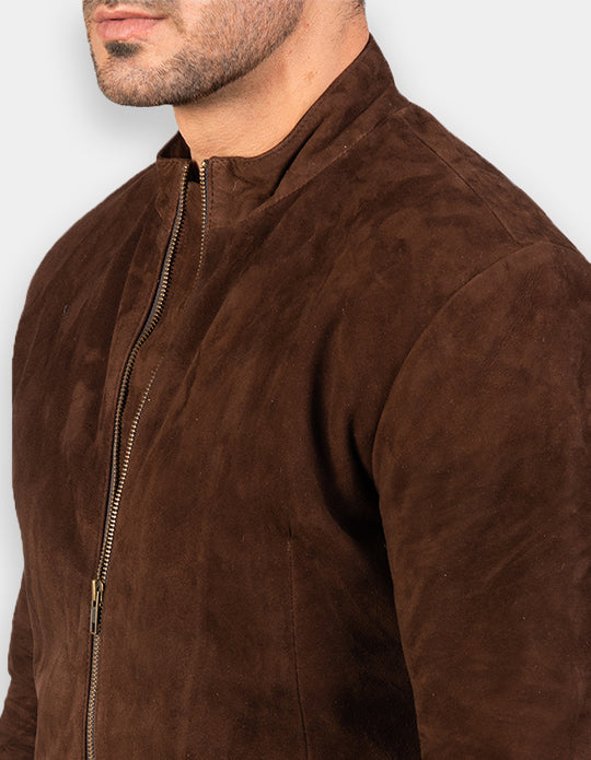 Biker Style Suede Jacket for Men