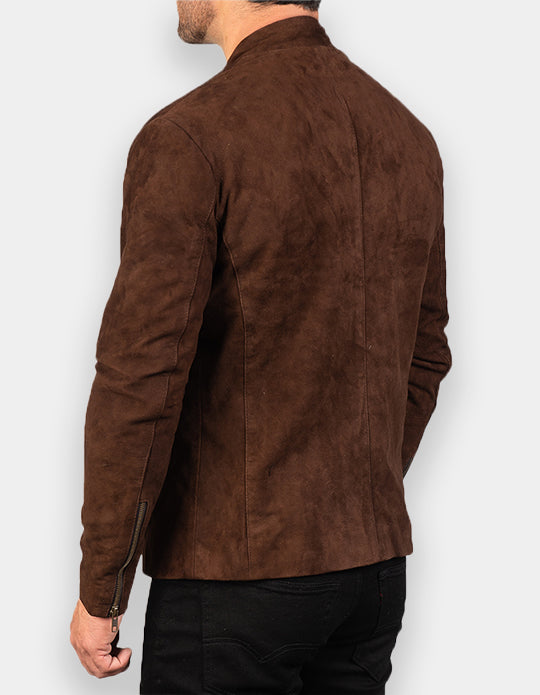 Biker Style Suede Jacket for Men