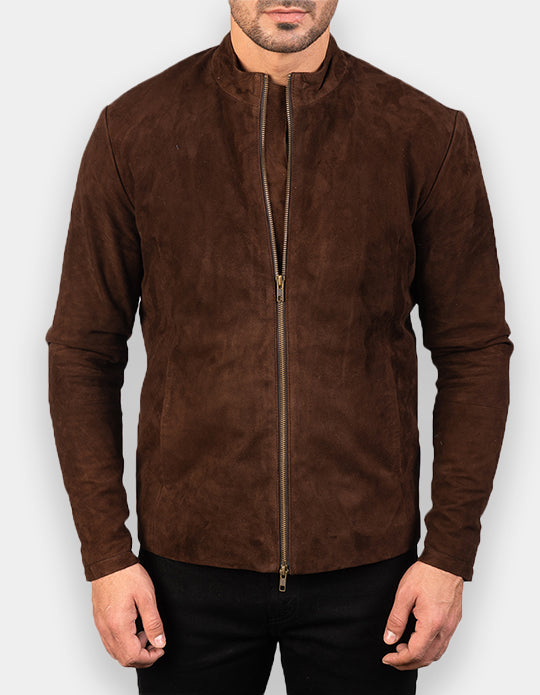 Biker Style Suede Jacket for Men