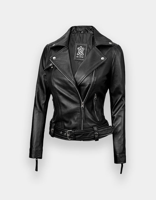 Women's Leather Jacket, New women's Black leather jacket made of 100% Original lambskin leather