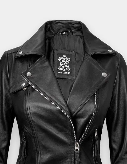 Women's Leather Jacket, New women's Black leather jacket made of 100% Original lambskin leather