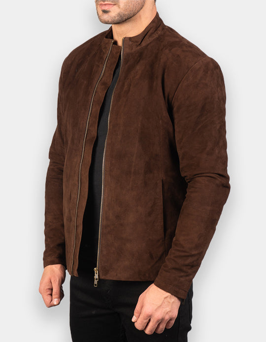 Biker Style Suede Jacket for Men