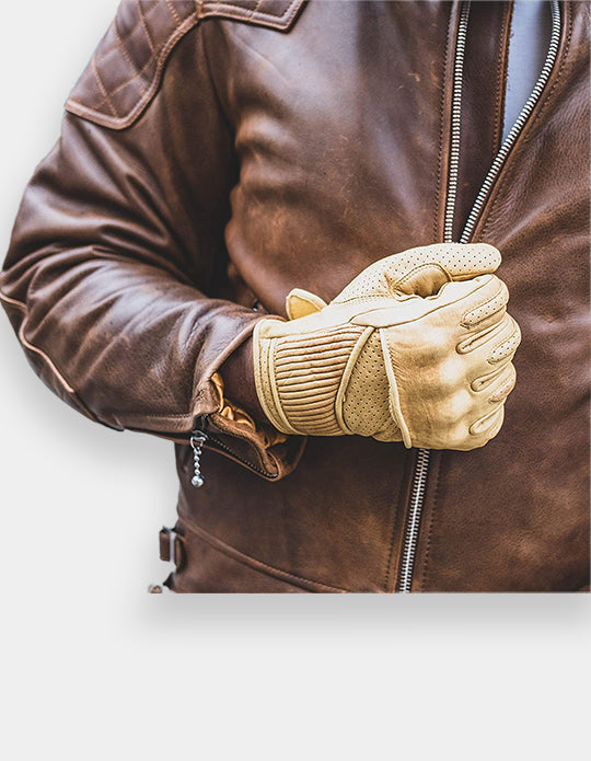 Men’s Premium Brown Leather Biker Jacket – Stylish, Durable &amp; Timeless