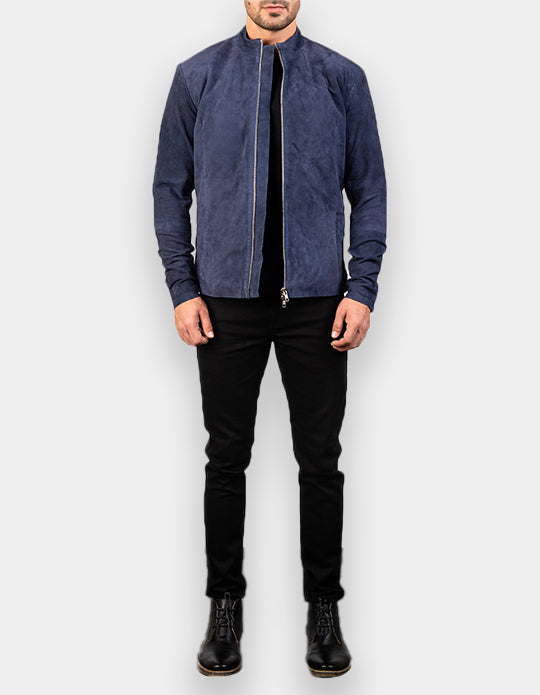 Biker Style Suede Jacket for Men