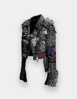 Spiked Steampunk Leather Jacket Men, Dead Kennedy Gothic Brando, Rivets Studded The Adicts Outer Wear, Men Deadly Mosh, Studwork Jacket