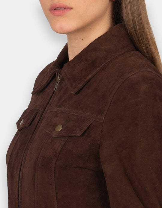 Suede Leather Jacket Handmade Women Suede Jacket Genuine Leather Jacket Biker Jacket Motorcycle Jacket For Women