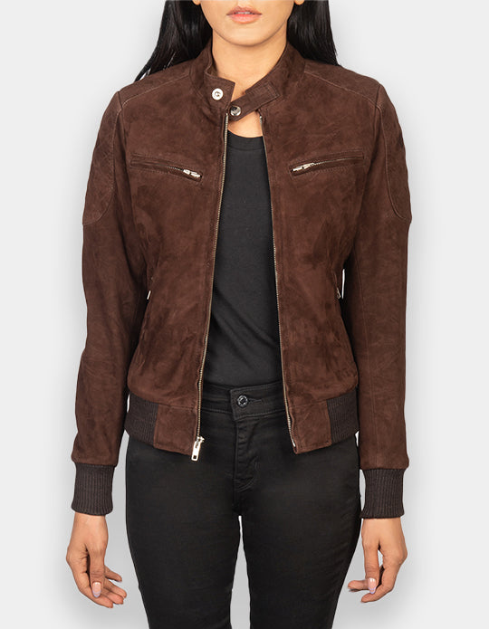 Suede Leather Jacket Handmade Women Suede Jacket Genuine Leather Jacket Biker Jacket Motorcycle Jacket For Women