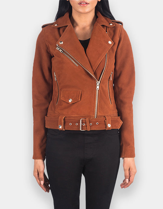 Women's Biker Brown Suede Classic Fashion Casual Jacket
Item specifics