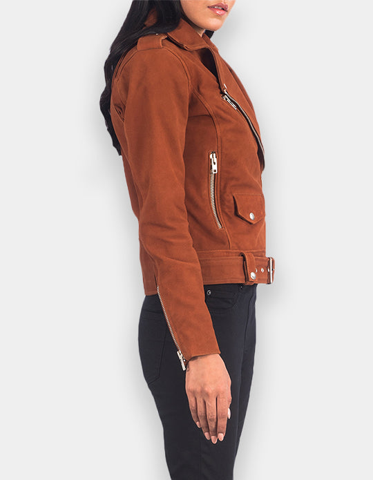 Women's Biker Brown Suede Classic Fashion Casual Jacket
Item specifics