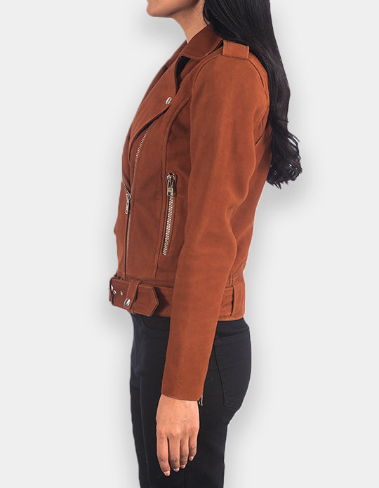 Women's Biker Brown Suede Classic Fashion Casual Jacket
Item specifics