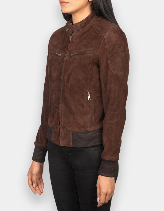 Suede Leather Jacket Handmade Women Suede Jacket Genuine Leather Jacket Biker Jacket Motorcycle Jacket For Women