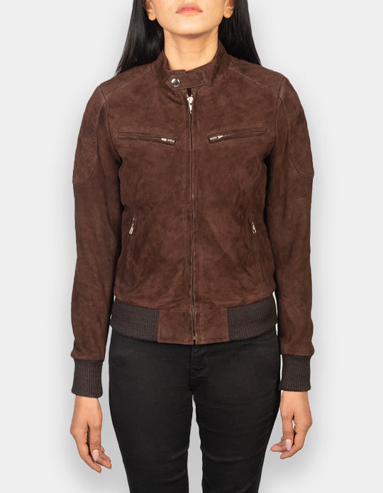 Suede Leather Jacket Handmade Women Suede Jacket Genuine Leather Jacket Biker Jacket Motorcycle Jacket For Women