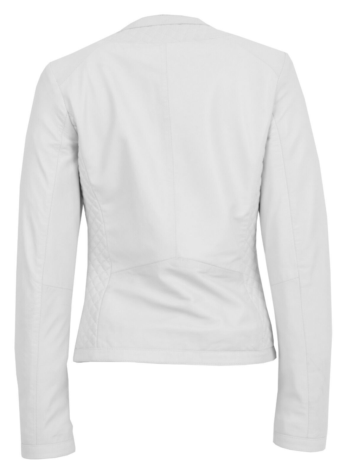 White Leather Jacket for Women