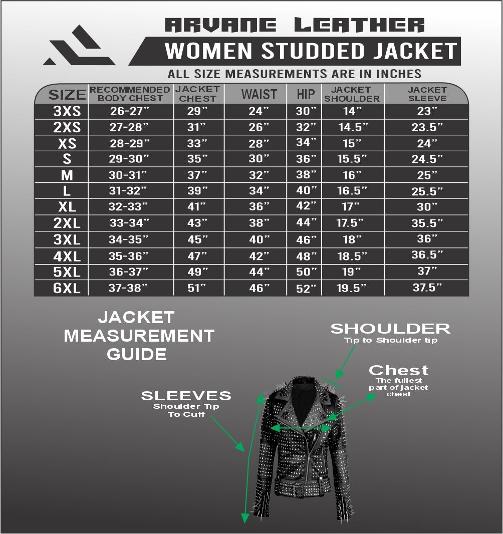Women's Vest Jacket Heavy Pyramid Studded