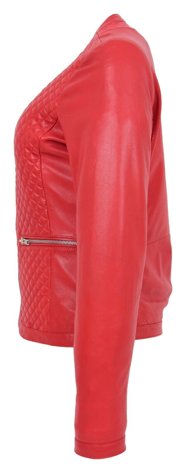 Red Leather Jacket for Women