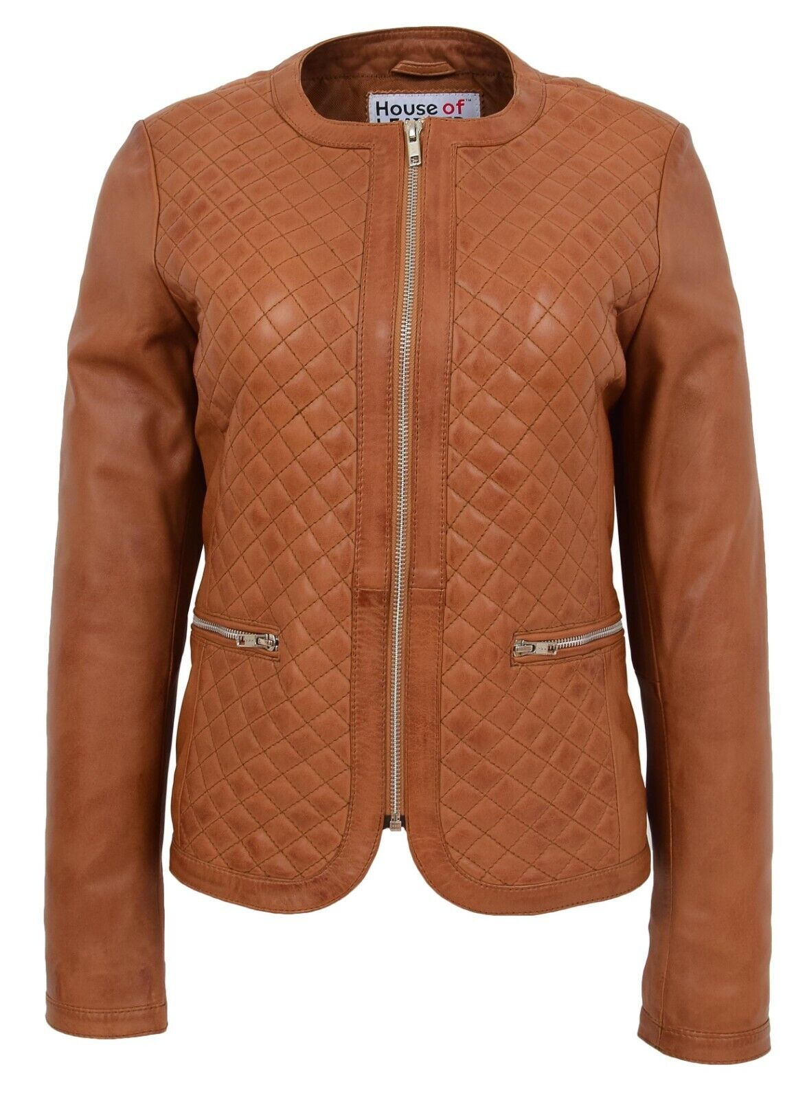 Brown Leather Jacket for Women