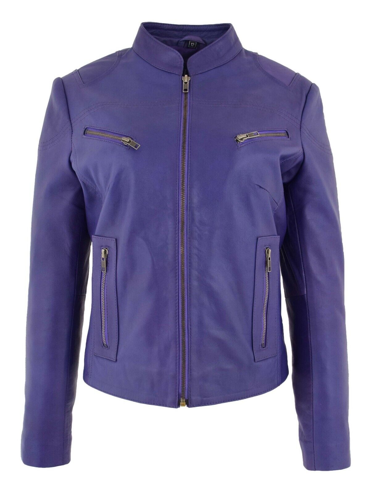 Purple Leather Jacket for Women