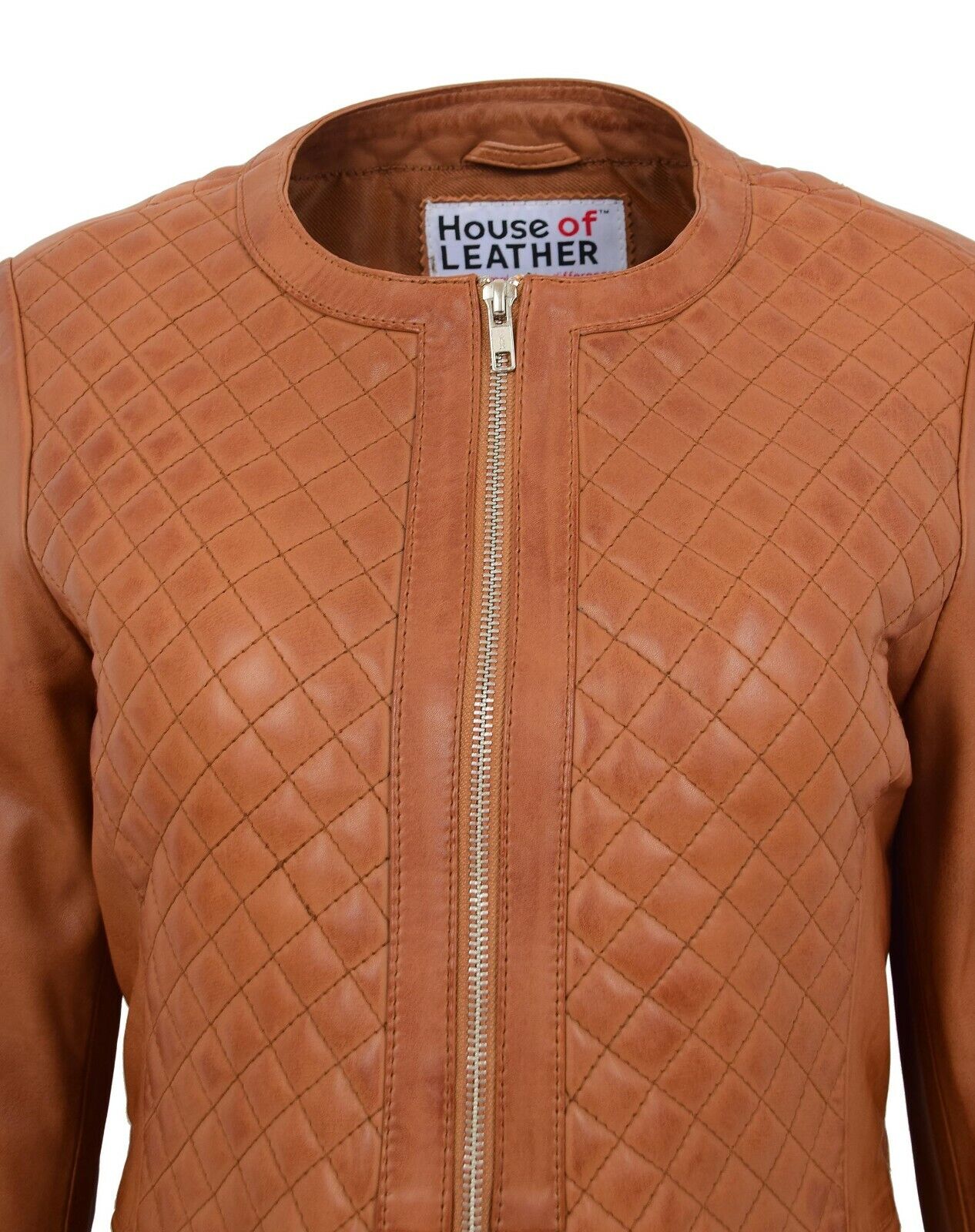 Brown Leather Jacket for Women