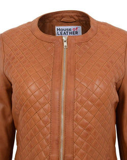 Brown Leather Jacket for Women