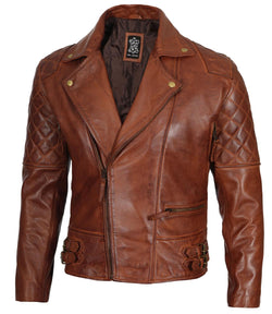 Brown Quilted Fashion Leather Jacket